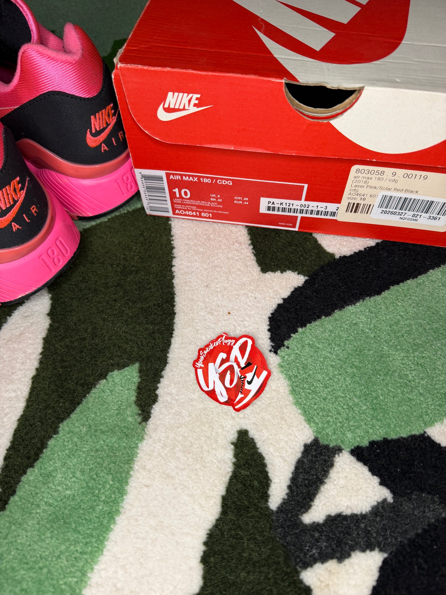 Nike Airmax 180 CDG (Comme Des Garçons) Black